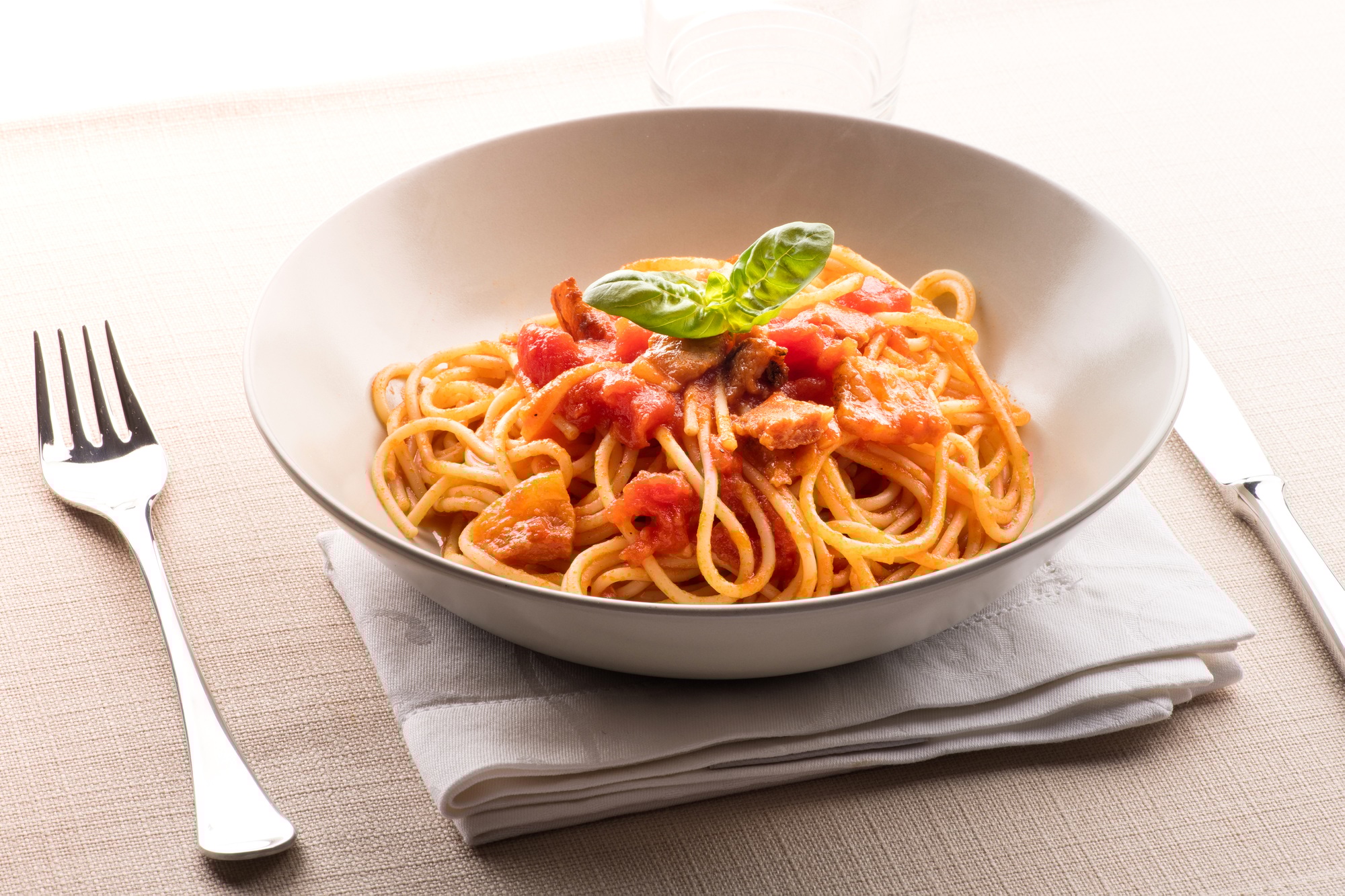 Spaghetti all' amatriciana from the Lazio region